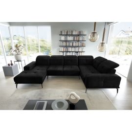 Eltap Neviro Loco Corner Sofa 201x350x77cm, Black (CO-NEV-RT-10LO) | Corner couches | prof.lv Viss Online