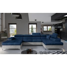 Eltap Eduardo Monolith/Monolith Corner Pull-Out Sofa 60x345x90cm, Blue (Edr_43) | Living room furniture | prof.lv Viss Online