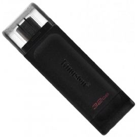 Kingston DataTraveler 70 Флеш-накопитель USB Type-C, Черный | Носители данных | prof.lv Viss Online