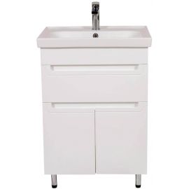 Aqua Rodos Omega Cabinet with Sink Frame 60, White (936OM60) | Sinks with Cabinet | prof.lv Viss Online
