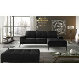 Eltap Torrense MatVelvet Corner Sofa 53x265x98cm, Black (Tor_17) | Corner couches | prof.lv Viss Online