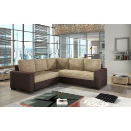 Stūra Dīvāns Izlaižams Eltap Canis Berlin/Soft 235x235x90cm Bēšs/Brūns (Can04) | Izvelkamie dīvāni | prof.lv Viss Online