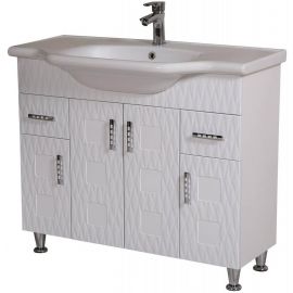 Aqua Rodos Asoļ 100 Bathroom Cabinet with Sink White (195840) | Bathroom furniture | prof.lv Viss Online