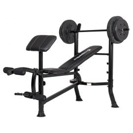 Insportline Hero B80 Training Bench with Weight Bar Stand Black (20954) | Training benches | prof.lv Viss Online