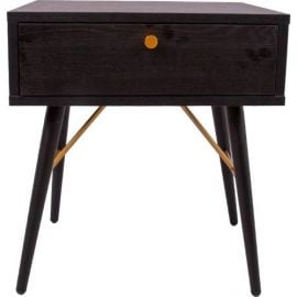 Home4You Luxembourg Nightstand, 45x35x50cm Black (45045) | Bedside tables | prof.lv Viss Online