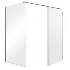 Glass Service Sette 140 78x140cm H=200cm Shower Wall Chrome, 140_80SET | Stikla Serviss | prof.lv Viss Online