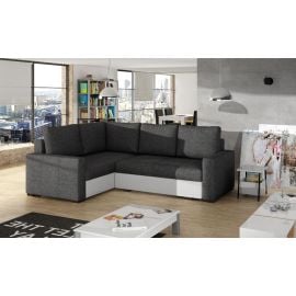 Stūra Dīvāns Izlaižams Eltap Corona Sawana/Soft 162x235x90cm Kreisais Stūris Tumši Pelēks/Balts (Cor_11) | Izvelkamie dīvāni | prof.lv Viss Online