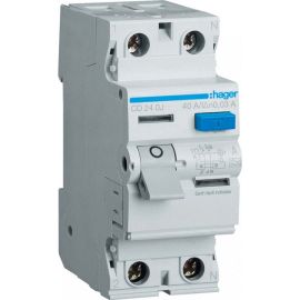 Hager CD240J Combined Residual Current Circuit Breaker 2-pole, 40A/30mA, AC | Leakage power switches | prof.lv Viss Online