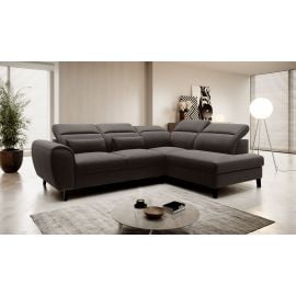 Eltap Noble Flores Corner Pull-Out Sofa 201x255x100cm, Brown (CO-NOB-RT-22FL) | Living room furniture | prof.lv Viss Online