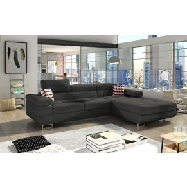 Eltap Armando Kronos/Zigzag Corner Pull-Out Sofa 205x280x90cm, Black (Armd_273) | Corner couches | prof.lv Viss Online