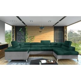 Eltap Thiago Monolith/Monolith Corner Pull-Out Sofa 43x208x88cm, Green (Th_16) | Corner couches | prof.lv Viss Online