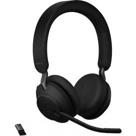 Jabra Evolve2 65 Link380a MS Stereo Wireless Headset With Stand Black (26599-999-989) | Headphones | prof.lv Viss Online