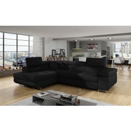 Угловой раскладной диван Eltap Anton Kronos 203x272x85 см, черный (An_522) | Угловые диваны | prof.lv Viss Online