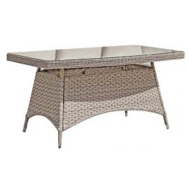 Дачный стол Home4You Eden 150x100 см, бежевый | Стеклянные столы | prof.lv Viss Online