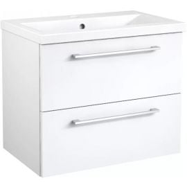 Рагувос мебели Scandic 51 ванная комната раковина с шкафчиком Белый глянцевый (15112211) | Шкафы с раковиной | prof.lv Viss Online