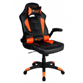 Gaming Krēsls Canyon Vigil GС-2, 49x53x127cm, Melns/Oranžs (CND-SGCH2) | Biroja krēsli, datorkrēsli, ofisa krēsli | prof.lv Viss Online