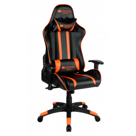Gaming Krēsls Canyon Fobos GС-3, 48x38x134cm, Melns/Oranžs (CND-SGCH3) | Biroja krēsli, datorkrēsli, ofisa krēsli | prof.lv Viss Online
