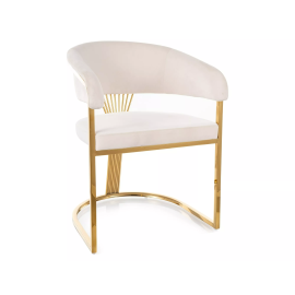 Virtuves Krēsls Signal Crown Velvet 46x57x77cm, Bēšs/Zelta (CROWNVZLJBE) | Virtuves krēsli, ēdamistabas krēsli | prof.lv Viss Online