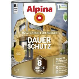Koka Struktūru Akcentējoša Lazūra Alpina Dauer-Schutz Lasur Priedes | Alpina | prof.lv Viss Online