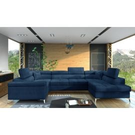 Eltap Thiago Monolith Corner Pull-Out Sofa 43x208x88cm, Blue (Th_21) | Corner couches | prof.lv Viss Online