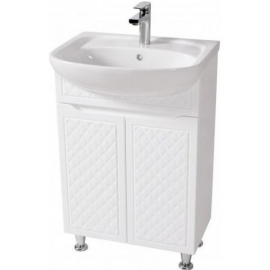 Aqua Rodos Rodors 55 Bathroom Sink with Cabinet White (195771) | Sinks with Cabinet | prof.lv Viss Online