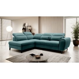 Eltap Noble Velvetmat Corner Pull-Out Sofa 201x255x100cm, Green (CO-NOB-LT-38VE) | Sofas | prof.lv Viss Online