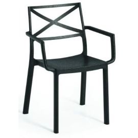 Садовый стул с подлокотниками Keter 60x53x81 см, черный (29209788900) | Садовые стулья | prof.lv Viss Online