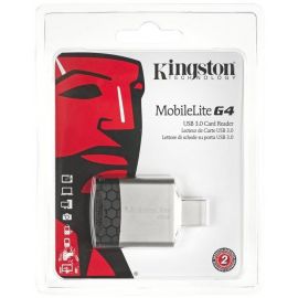 Kingston FCR-MLG4 Внешний картридер для карты памяти, серебристый/черный | Считыватели карт памяти | prof.lv Viss Online
