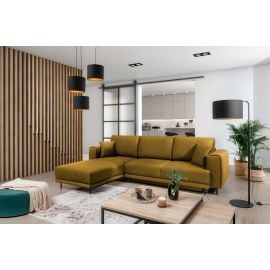 Eltap Dalia Cloud Corner Pull-Out Sofa 190x289x95cm, Yellow (CO-DAL-LT-45NU) | Corner couches | prof.lv Viss Online