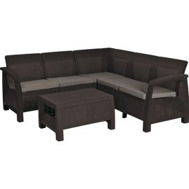 Комплект мебели для сада Keter Bahamas Relax: стол + диван, коричневый (17205478) | Keter | prof.lv Viss Online