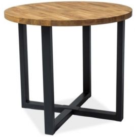 Signal Rolf Oak Coffee Table 90x90cm, Oak/Black | Signal | prof.lv Viss Online