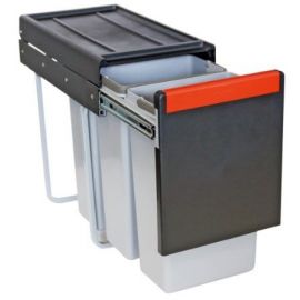Atkritumu Tvertne (Miskaste) Franke WB Cube 30 M Šķirošanai, Ar Stiprinājumiem Ar 3 Nodalījumiem 3x10l (134.0039.555) | Atkritumu šķirošanas sistēmas | prof.lv Viss Online