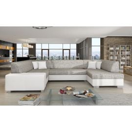 Izvelkams Dīvāns Eltap Havana Berlin/Soft U Veida 207x320x73cm Labais Stūris Pelēks/Balts (Hv02) | Izvelkamie dīvāni | prof.lv Viss Online
