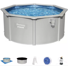 Бассейн Bestway Hydrium с каркасом и фильтром для воды 300x120 см серого цвета (56566) | Отдых для детей | prof.lv Viss Online