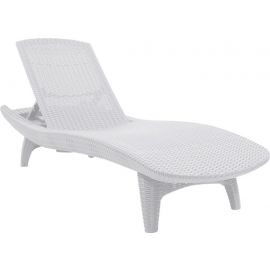 Кресло для загара Keter Pacific 197x74x40.4 см, белое (17195066) | Лежаки | prof.lv Viss Online