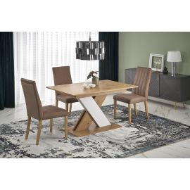 Стол раскладной Halmar Xarelto 130x85 см, дуб/белый | Деревянные столы | prof.lv Viss Online
