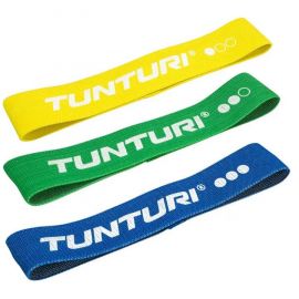 Тканевая резиновая лента Tunturi 3 шт. 64x5.8 см желтого/зеленого/синего цвета (210010403) | Tunturi | prof.lv Viss Online