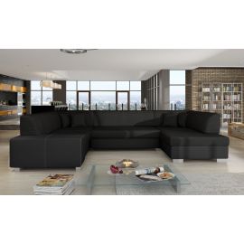 Izvelkams Dīvāns Eltap Havana Sawana/Soft U Veida 207x320x73cm Labais Stūris Melns (Hv43) | Izvelkamie dīvāni | prof.lv Viss Online