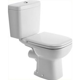 Duravit D-Code Туалетная чаша с горизонтальным (90°) выпуском, белая (21110900002) | Унитазы-компакт | prof.lv Viss Online