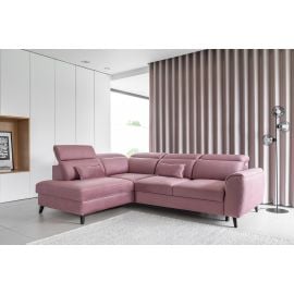 Eltap Noble Savoi Corner Pull-Out Sofa 201x255x100cm, Pink (CO-NOB-LT-24SAV) | Corner couches | prof.lv Viss Online