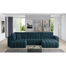 Угловой раскладной диван Eltap Bonito Velvetmat 175x350x92 см, синий (CO-BON-RT-40VE) | Угловые диваны | prof.lv Viss Online