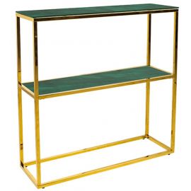 Black Red White Alita Bar Table 80x26x80cm, Green/Gold | Glass tables | prof.lv Viss Online