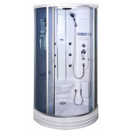 Duschy 6116 103x103cm Steam Shower Cabin Silver | Shower cabines | prof.lv Viss Online