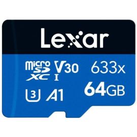 Lexar LMS0633064G-BNNNG Micro SD Memory Card 32GB, 100MB/s, Black/Blue | Memory cards | prof.lv Viss Online