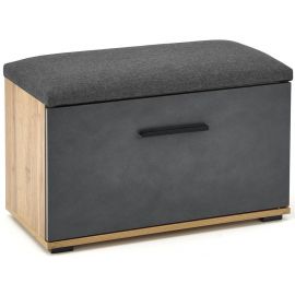 Halmar Lima Shoe Cabinet 70x32x45cm Black/Oak (V-PL-LIMA-ST2-WOTAN) | Hallway furniture | prof.lv Viss Online