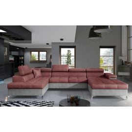 Eltap Eduardo Monolith/Monolith Corner Pull-Out Sofa 60x345x90cm, Pink (Edr_12) | Living room furniture | prof.lv Viss Online