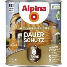 Koka Struktūru Akcentējoša Lazūra Alpina Dauer-Schutz Lasur Sarkankoka 0.75l (951108) | Alpina | prof.lv Viss Online
