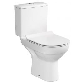 Cersanit City 604 New CleanOn 001 Toilet Bowl Rimless with Horizontal (90°) Outlet, Soft Close (QR) Seat, White K35-038, 85387 | Toilets | prof.lv Viss Online