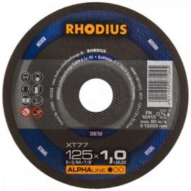 Rhodius Alphaline XT77 Metal Cutting Disc 125x1mm (328212930) | Power tool accessories | prof.lv Viss Online