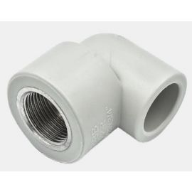 FPlast PPR Elbow with Internal Thread Grey | Melting plastic pipes and fittings | prof.lv Viss Online